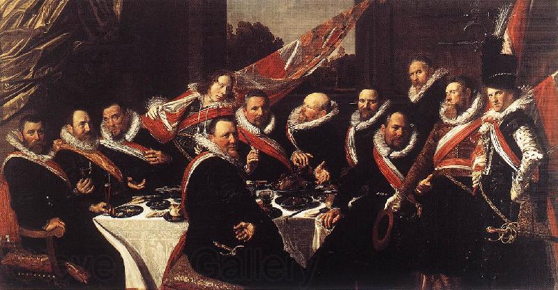 HALS, Frans Banquet of the Officers of the St George Civic Guard (detail) af Norge oil painting art